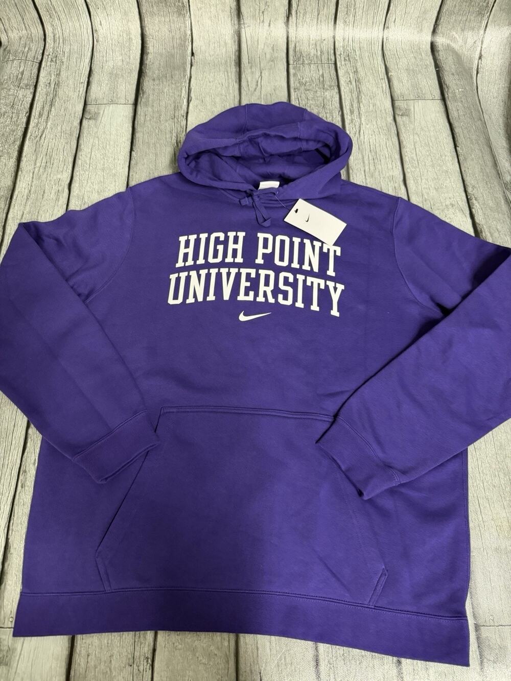 NWT Mens Nike High Point University Panthers Club Fleece Hoodie XL Purple
